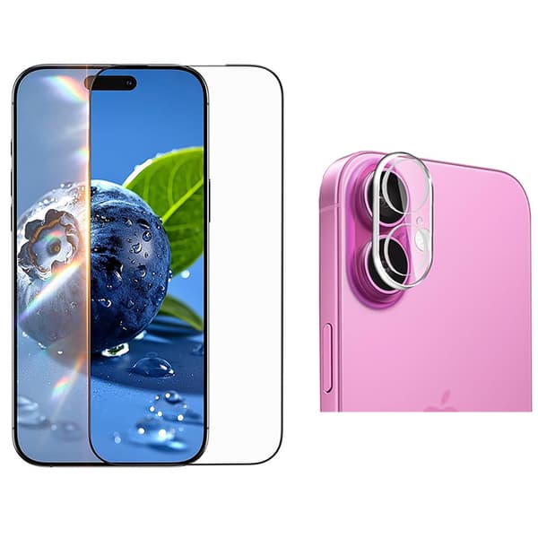 iPhone 17 Skyddsset 2-Pack Skärmskydd + Kameralinsskydd