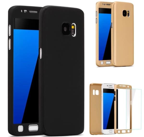 Praktiskt Skyddsfodral för Galaxy S7 (3 delar) Silver/Grå