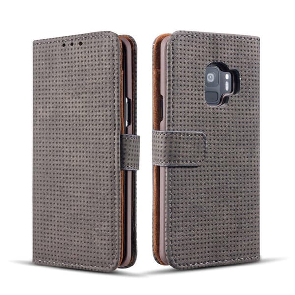 Plånboksfodral i Retrodesign från LEMAN till Samsung Galaxy S9+ Blå Blå