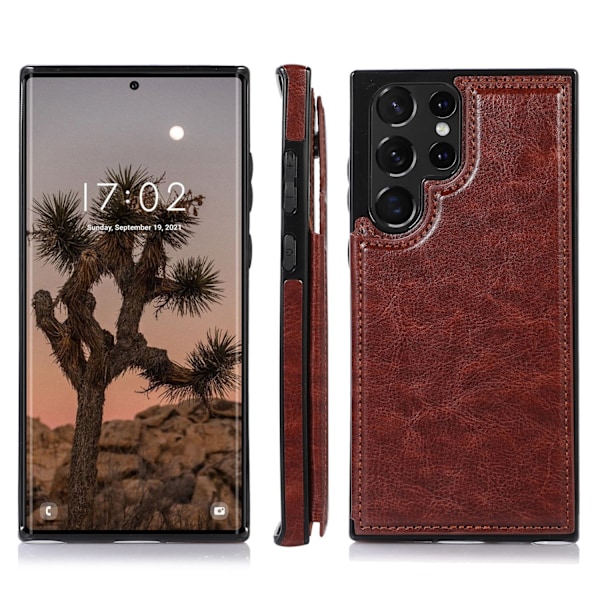 Stilsäkert Skal Kortfack - Samsung Galaxy S23 Ultra Brown
