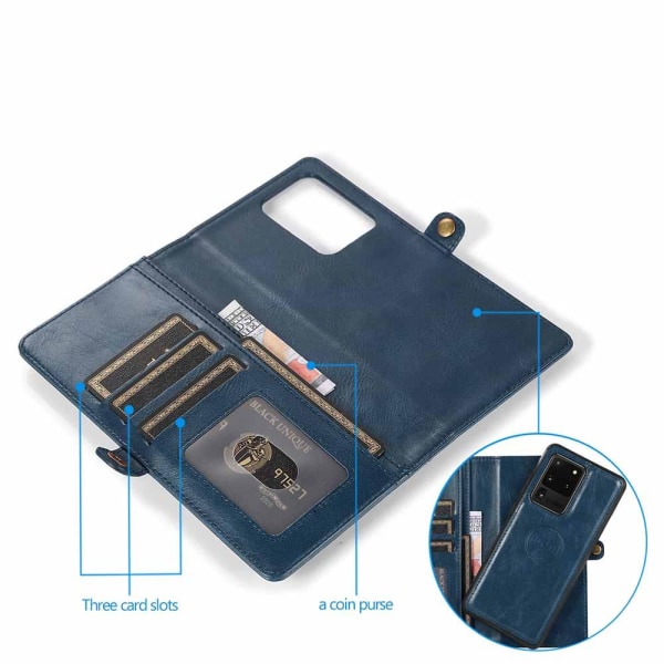 Samsung Galaxy S20 Ultra - Dobbelt Wallet Cover Brun