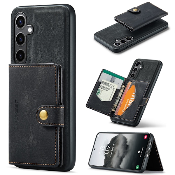 Samsung Galaxy S25 - Stilrent Avtagbart Wallet Case Brun