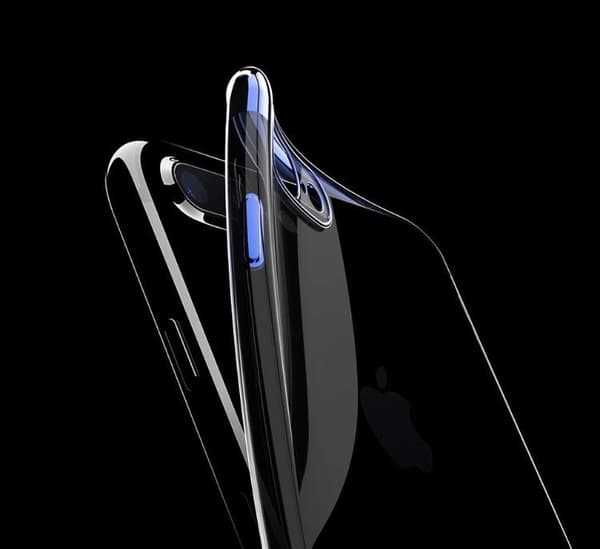 iPhone 8 PLUS - Smart Elegant Stilren Silikonskal från FLOVEM Silver