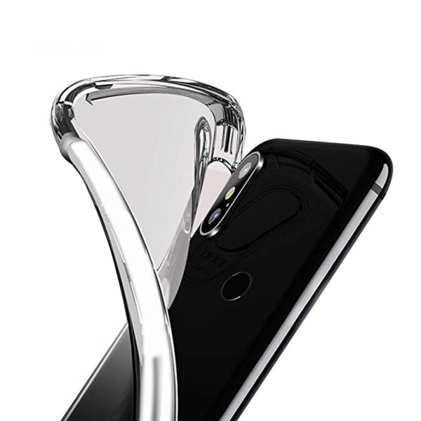 Huawei P30 Lite - Skyddande St�td�mpande Silikonskal Transparent/Genomskinlig