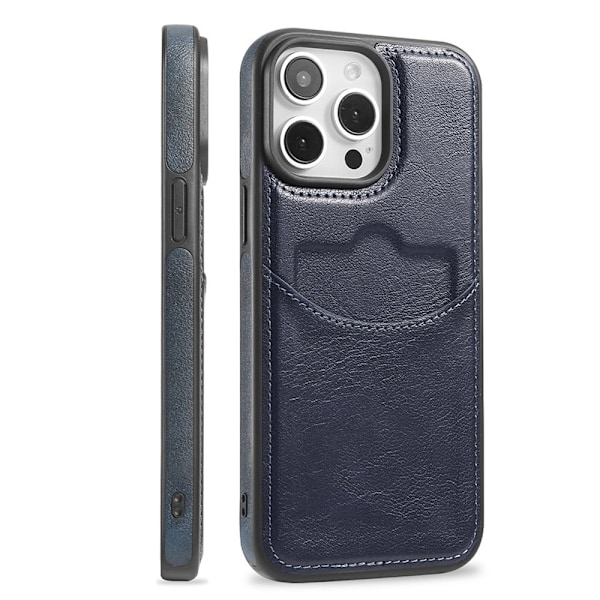 iPhone 15 Pro Max Leman Kortfodral - Smart & Elegant Svart