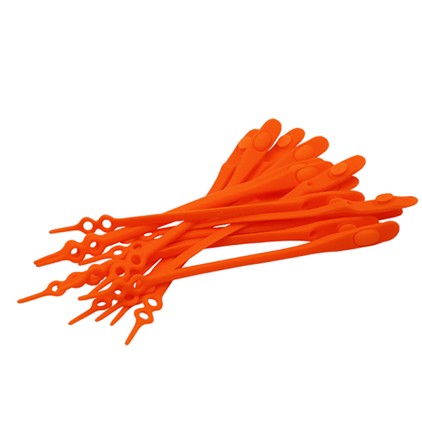Praktiskt 14-Pack Silikon Skosnöre Orange