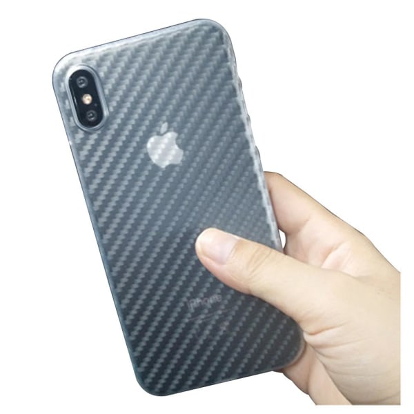 Tunt och stilrent Skal i matt-Carbonfinish för iPhone X/XS Transparent/Genomskinlig