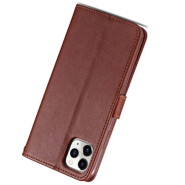 iPhone 11 Pro - Praktiskt Plånboksfodral YAZUNSHI Brown Brun