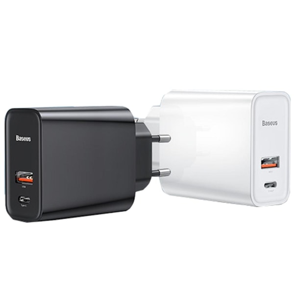 Effektfull Type-C USB Väggadapter BASEUS Vit Vit