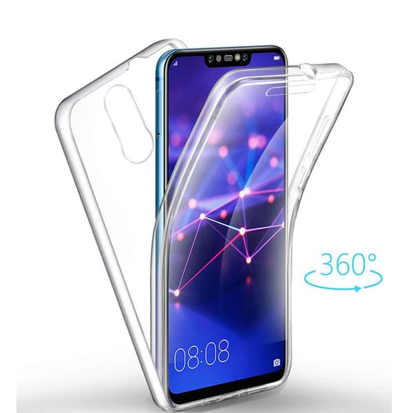 Huawei Mate 20 lite Dubbelsidigt silikonfodral TOUCHFUNKTION Blå