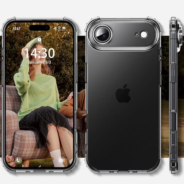 iPhone 17 Air - Smart Skyddsskal i silikon Clear