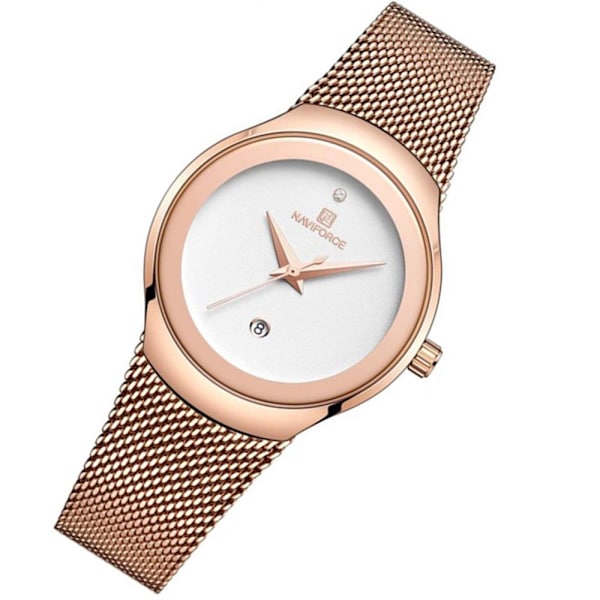 Elegant Super Slim Dam Klocka (NaviForce) Svart