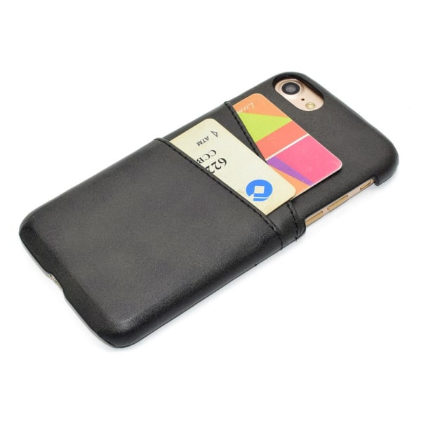 Smart Vintage Cover med kortslot - iPhone SE 2020 Svart