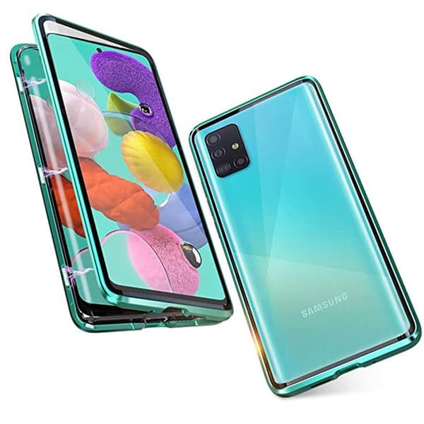 Samsung Galaxy A71 - Magnetisk dobbeltcover Blå