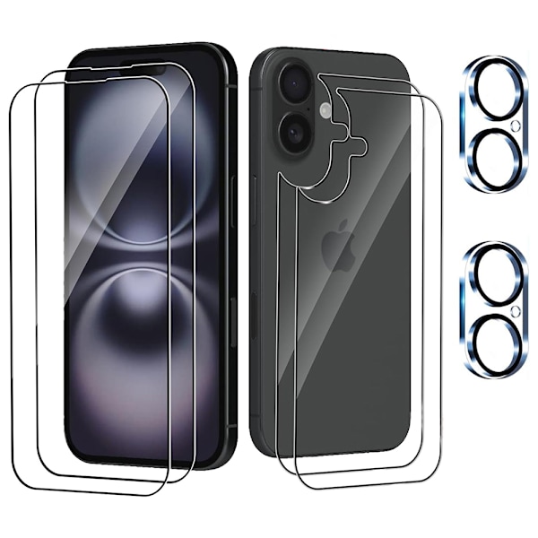 3-in-1 iPhone 16 Fram- & Baksida + Kameralinsskydd