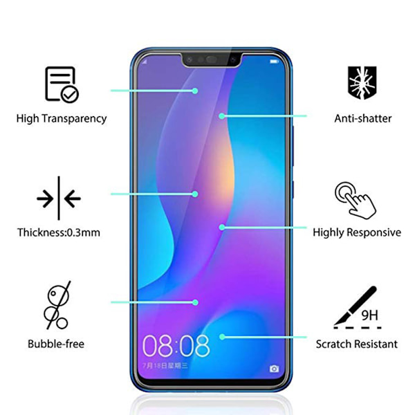 Huawei P Smart 2018 Skärmskydd Standard HD 0,3mm Transparent/Genomskinlig