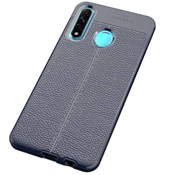 Huawei P40 Lite E - Litchi Design Skal Svart