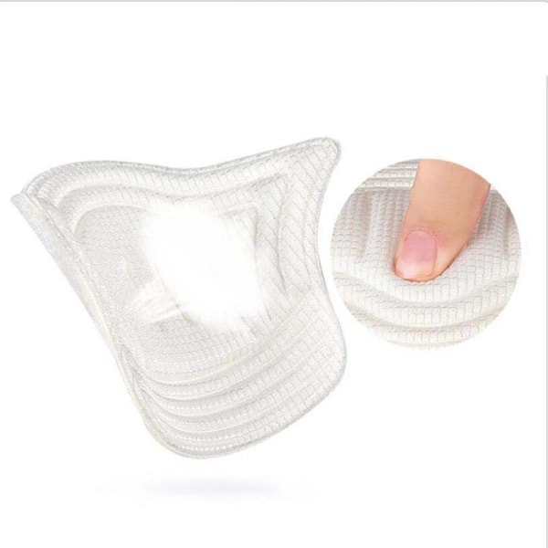 1-Par Mjuka Hälinlägg Stödjer Fötterna Vit 0.5CM