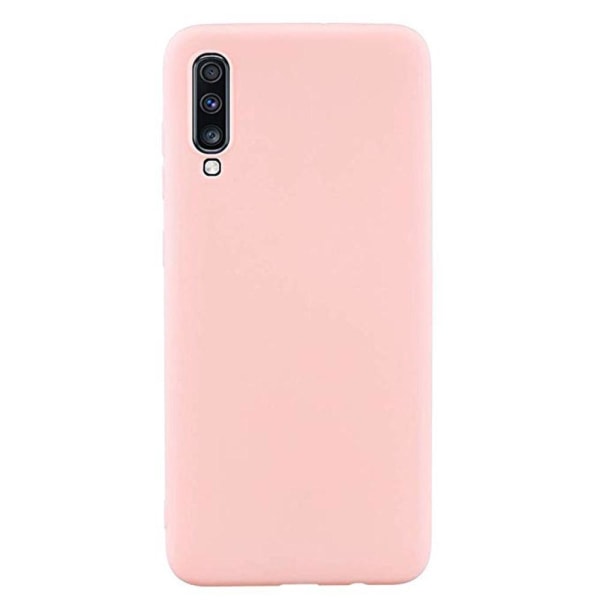 Samsung Galaxy A70 - Stilsäkert Mattbehandlat Silikonskal NKOBEE LightPink Ljusrosa