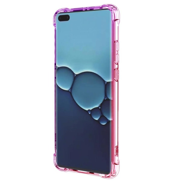 Huawei P40 - Floveme Silikone Cover Rosa/Lila