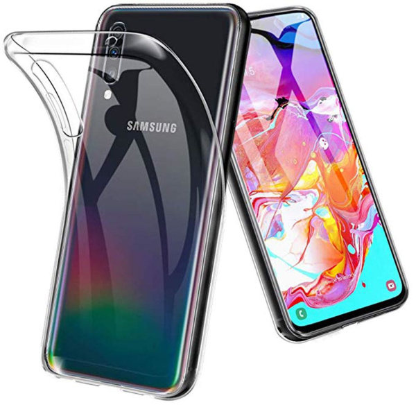 Samsung Galaxy A70 - Skyddande Silikonskal (FLOVEME) Transparent Transparent/Genomskinlig