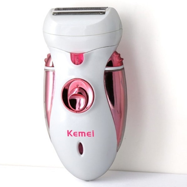 Multifunktionell 4 in 1 Epilator Rakapparat Kemei KM-2530 Rosa