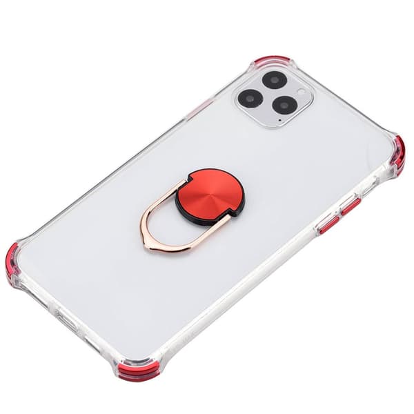 iPhone 11 Pro - Praktiskt Skyddsskal med Ringhållare Silver Silver