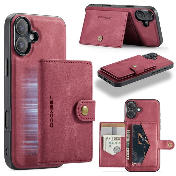 iPhone 17 Skydd & 4 Kortfack  Praktiskt, Stilfullt & Multifunktion Brun