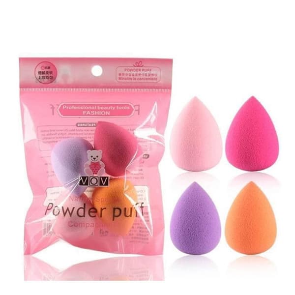 4 delar Kosmetiska Puffar Makeup Skönhetsblandning Foundation Gourd