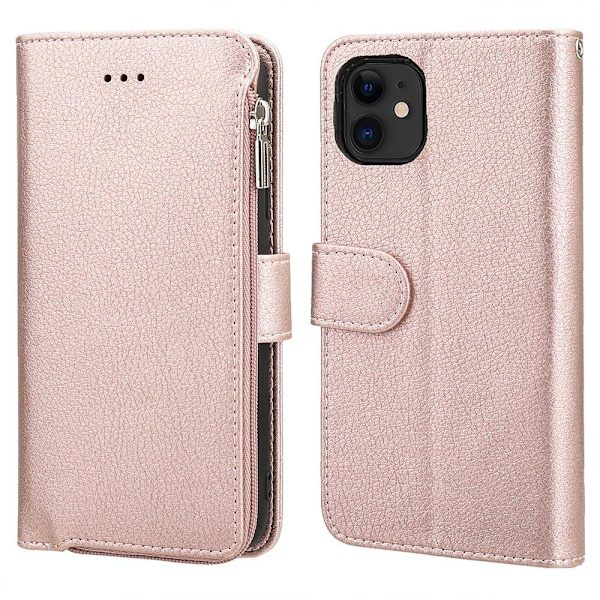 iPhone 11 - Kraftig pung etui Brun