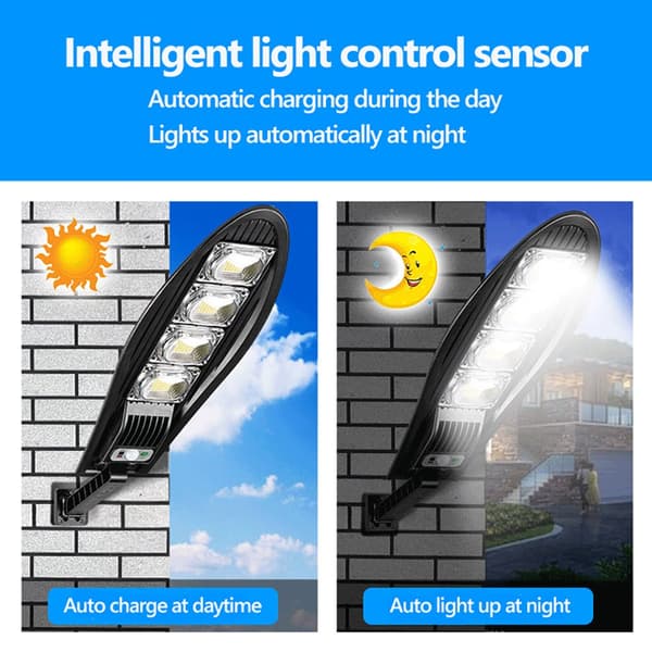 Solcells Utomhusbelysning Rörelsesensor Svart