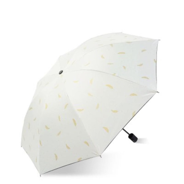Praktiskt Hållbart Paraply med Fjäder Motiv Svart