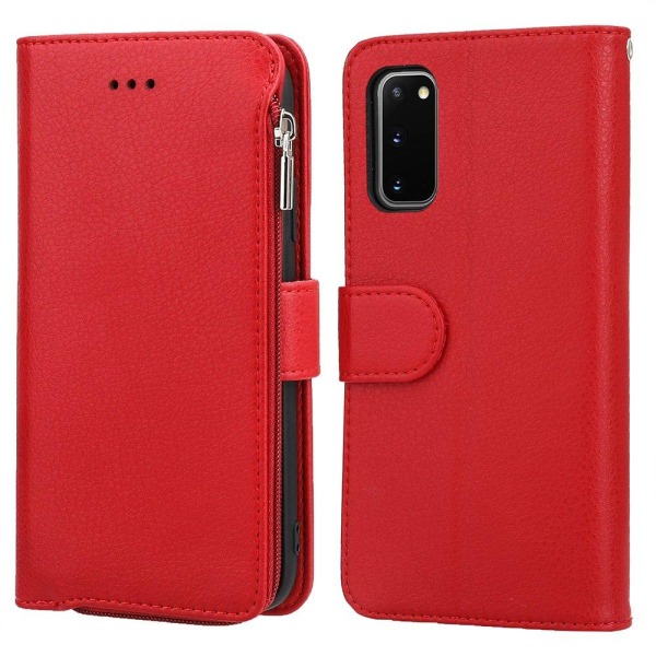 Samsung Galaxy S20FE - Effetkfullt Plånboksfodral Röd
