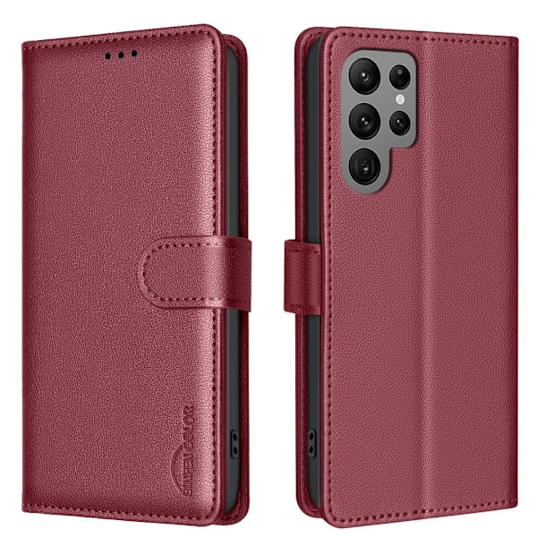 Samsung Galaxy S23 Ultra Flip-Fodral - 360° Skydd & Ställfunktion Roséguld
