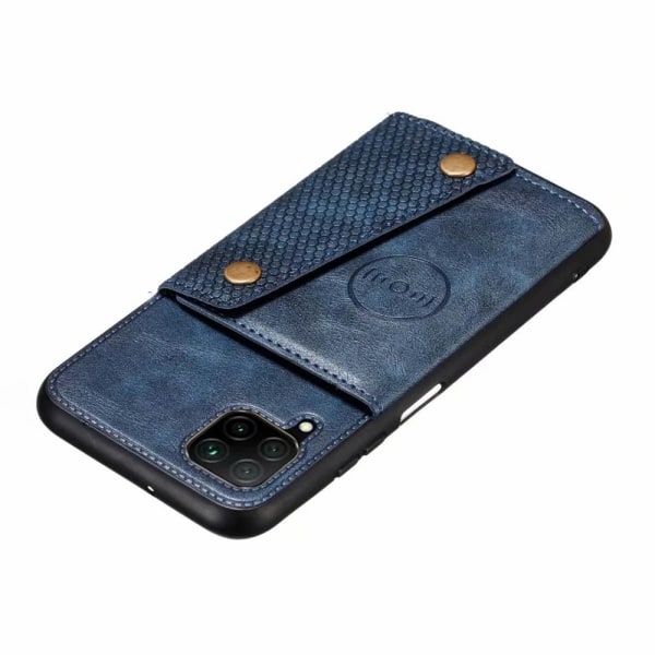 Huawei P40 Lite - Älykäs suojakuori korttitelineellä Mörkblå