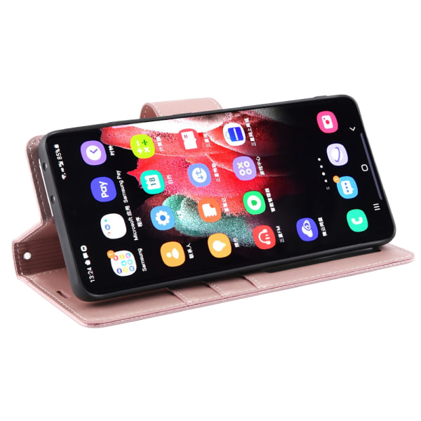 Samsung Galaxy S24 Ultra - Stilfuldt 2 i 1 pung etui Pink gold