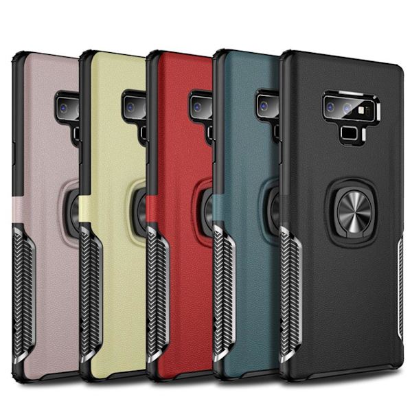 Smart Skal med Ringhållare från LEMAN - Samsung Galaxy Note 9 Roséguld