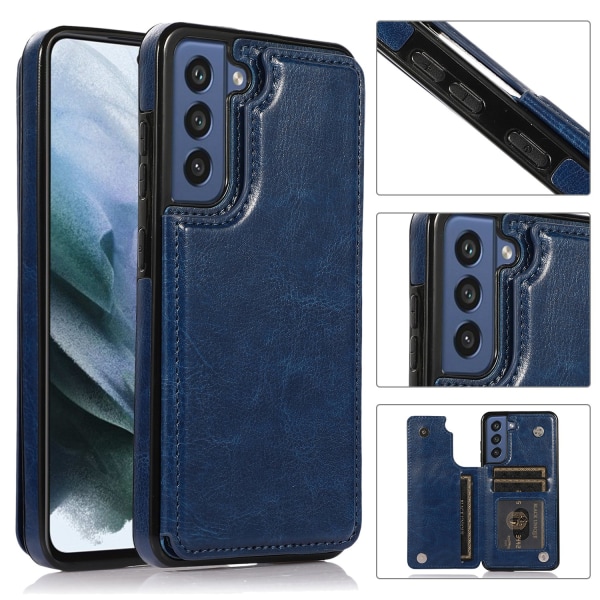 A14 5G - Elegant lædertaske med magnetlås Marine blue