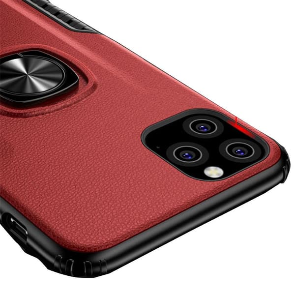 iPhone 11 Pro Max - Professionellt Leman Skal med Ringhållare Guld Guld