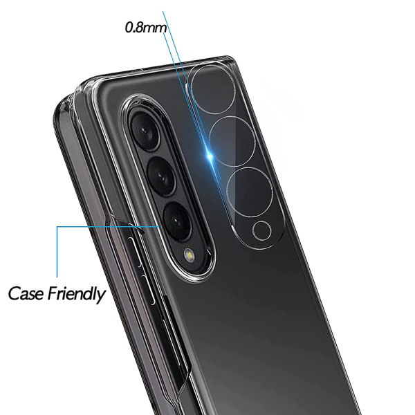 3-PACK Samsung Galaxy Z Fold 4 Standard HD -kameran linssisuojus Transparent