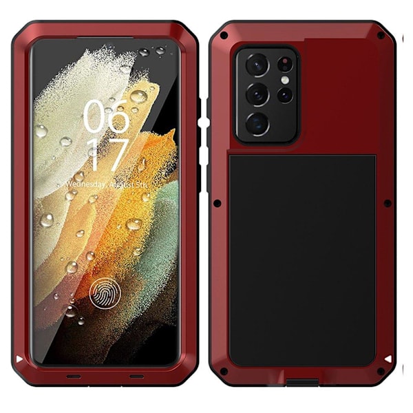 Samsung Galaxy S21 Ultra - Stötdämpande Aluminium Skal Svart