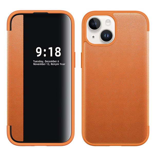 iPhone 13 mini - Skyddsfodral med Fönster och Fack Svart