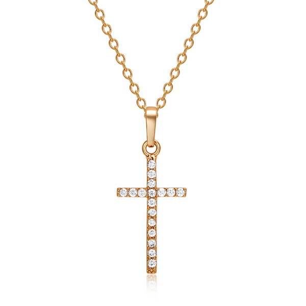 Bekvämt Hög Kvalitet Kors Halsband Guld