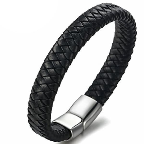 Bekvämt PU-Läder Unisex Armband Brun 21CM