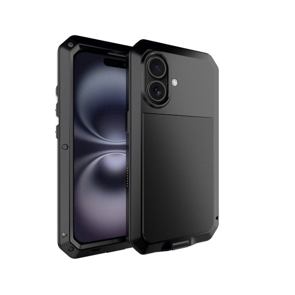 iPhone 16 - HEAVY DUTY - Extremt Stötsäkert Skydd Svart