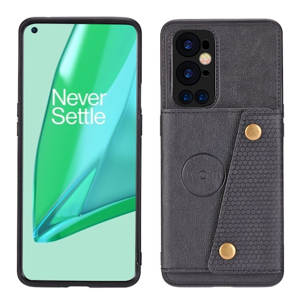 OnePlus 9 Pro - Retro Leman Skal med Korthållare! Grå