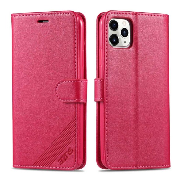 iPhone 11 - Käytännöllinen Yazunshi Wallet -kotelo Rosaröd