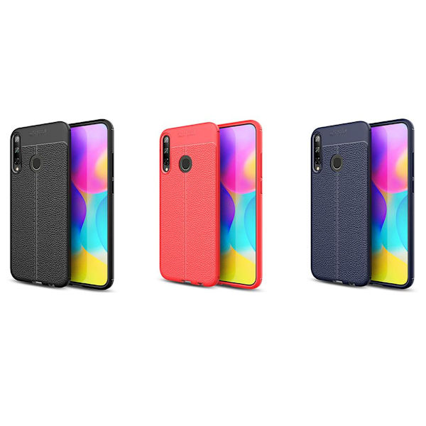 Huawei P40 Lite E - Litchi Design Skal Svart