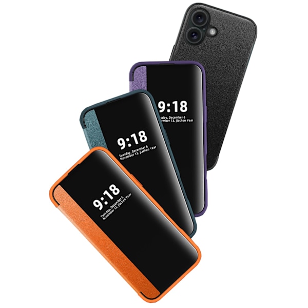 iPhone 16 Fodral - Elegant Design med Smart Fönster! Grön