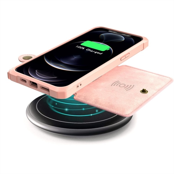 iPhone 13 - Skal med Korthållare Roséguld